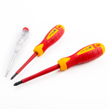 3pcs electrical electrician voltage test pen voltage tester and VDE insulated insulation screwdriver set